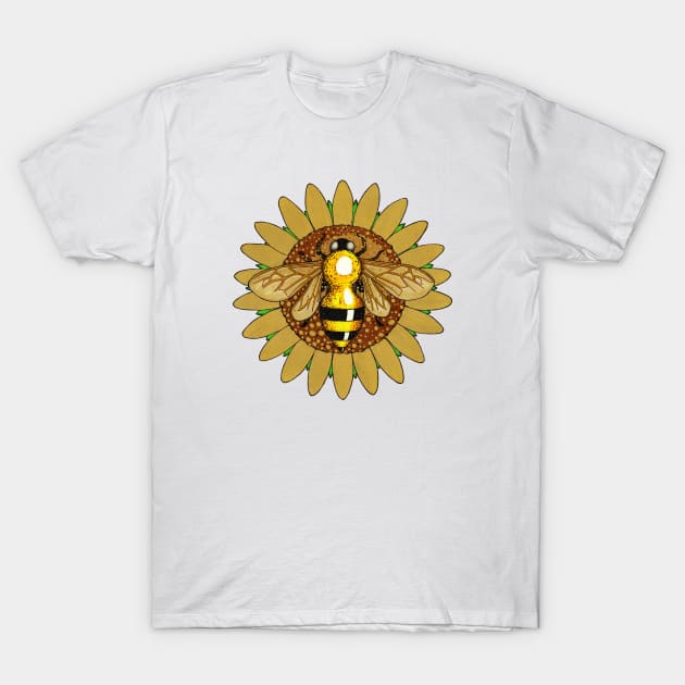 Flower Bee T-Shirt by wrg_gallery